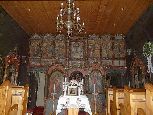 Wnętrze cerkwi w Ruska Bystra z 1 poł. XVIII w.