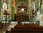 Jarosław - cerkiew greckokatolicka - wnętrze zza szyb