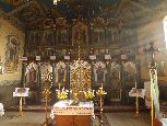 Szczawne - cerkiew Zaśnięcia Bogarodzicy - ikonostas w pełnej krasie (choć pewnie lepiej napisać w pełnym słońcu)