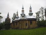 Turzańsk - cerkiew prawosławna z najwyższą w Bieszczadach wieżą - dzwonnicą