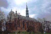 Sandomierz - Katedra  widok od strony zamku
